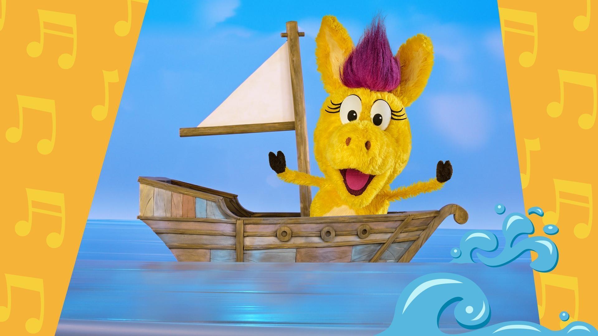 Set sail with Donkey Hodie and pals in this call-and-response sea shanty music video.