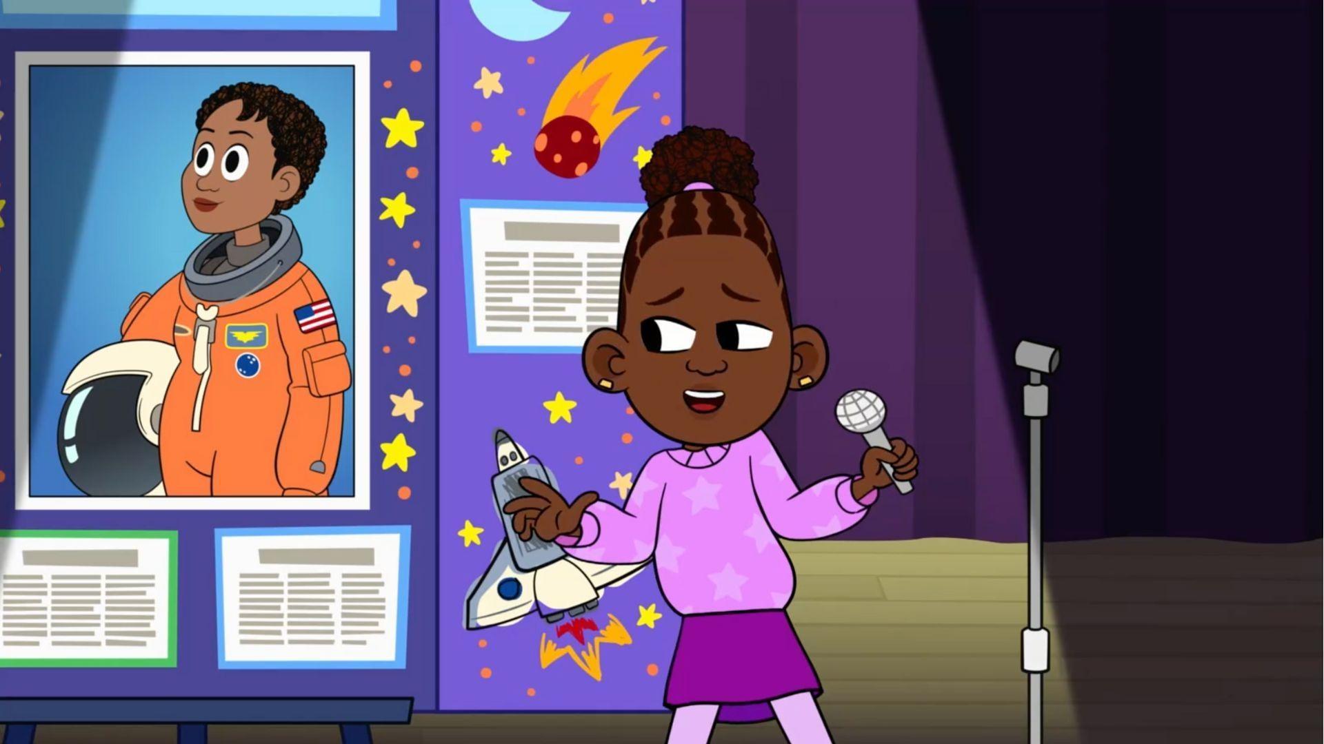 The Loops kids and Everett make a carnival for Luke. / Louisa raps her school presentation