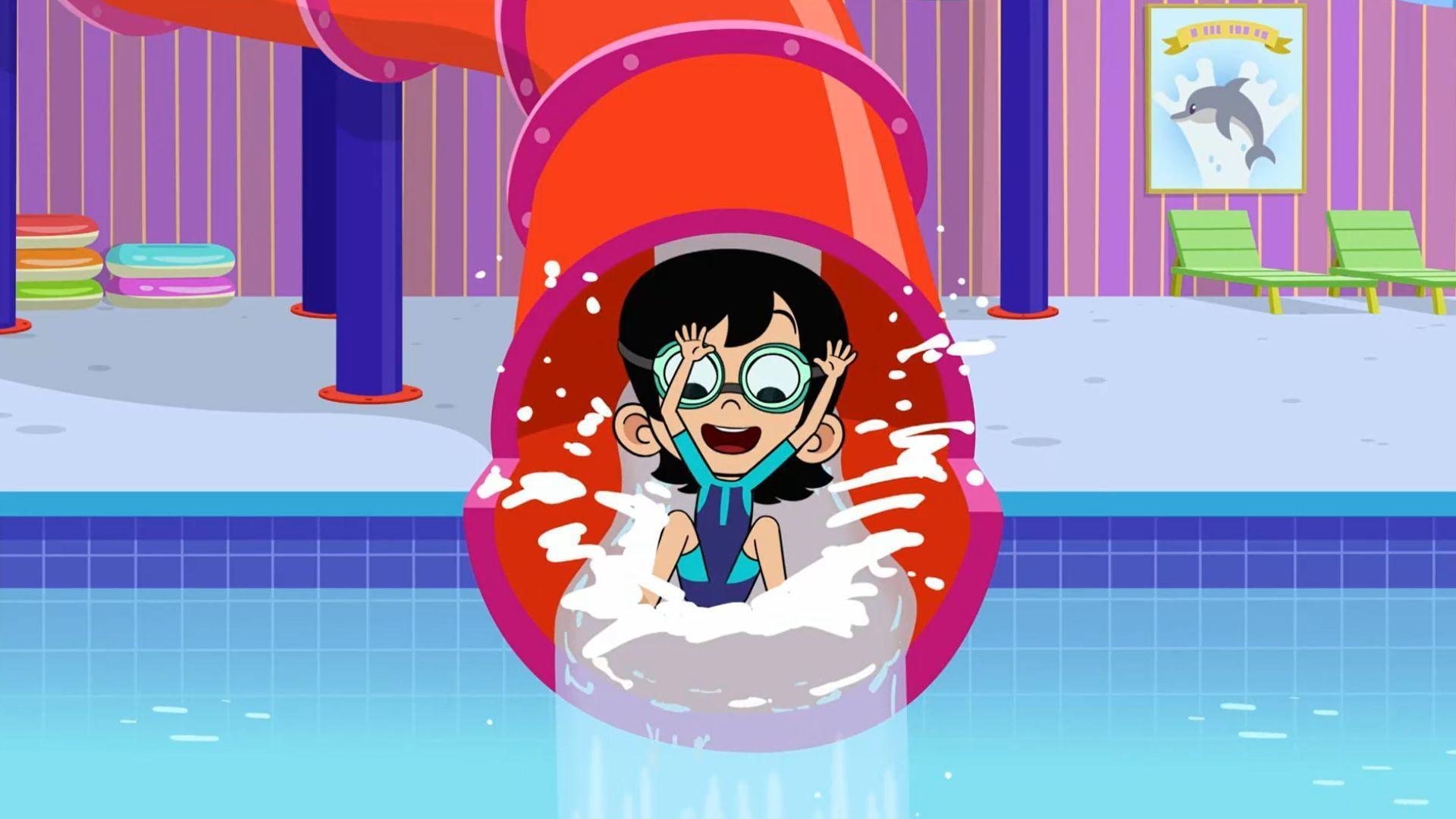 Everett takes swim lessons./Lyla tries to convince Miss Emmaline not to move away.