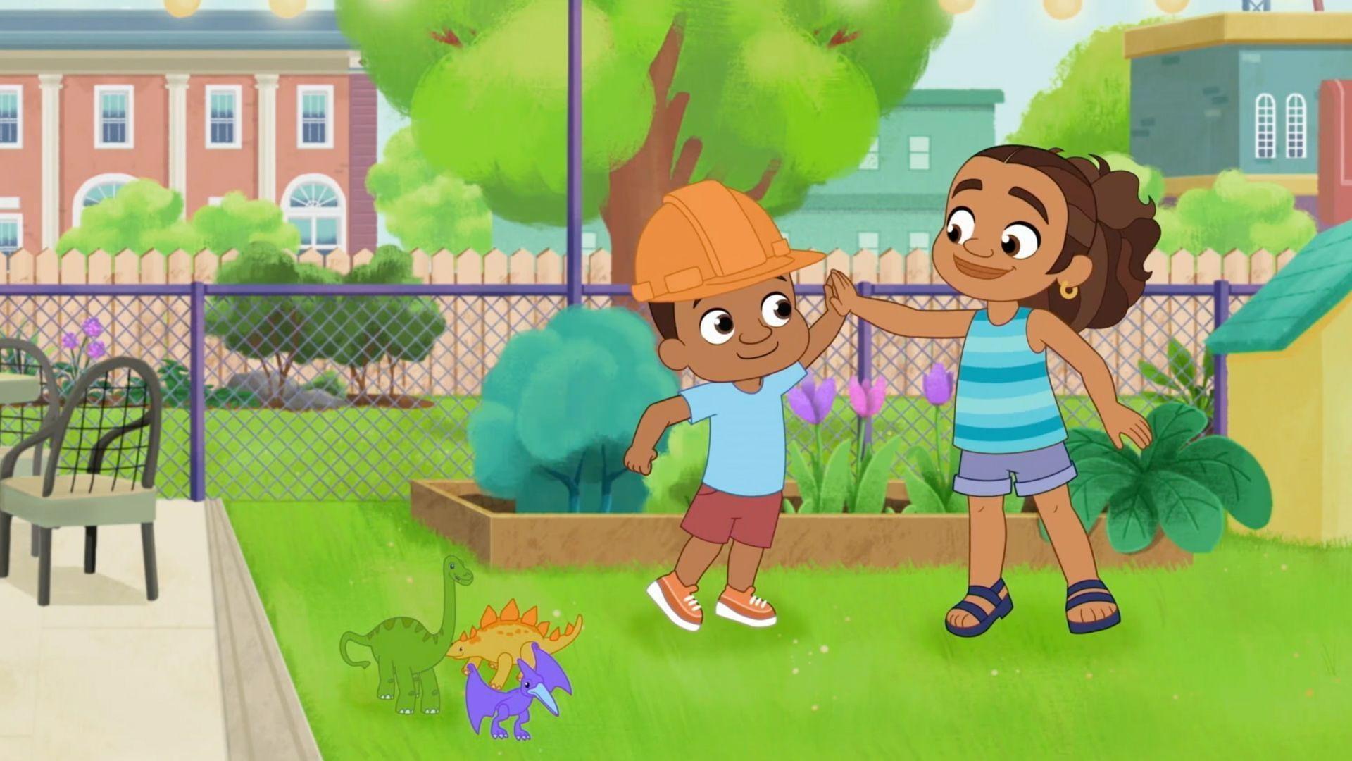 Howard looks for a drum for the drum circle./Alma and Junior try to earn toy tickets.