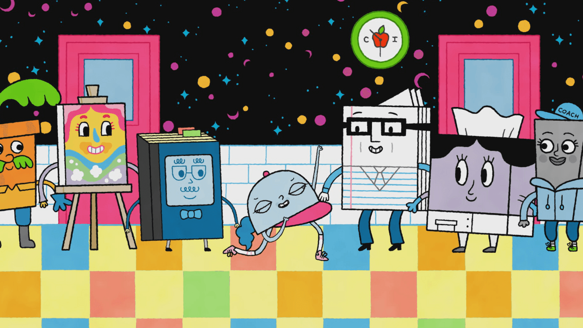 Lidia sings an exciting anthem celebrating the helpful adults who work at her school.