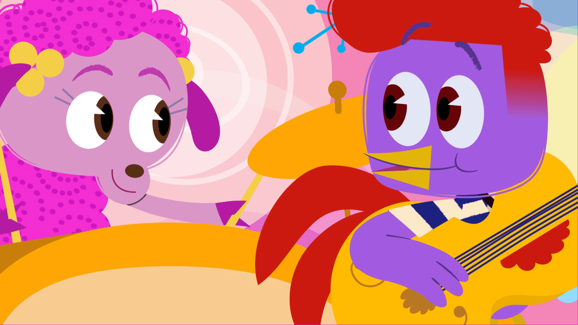 Rooster shows the band that he's learned the jazz skills!