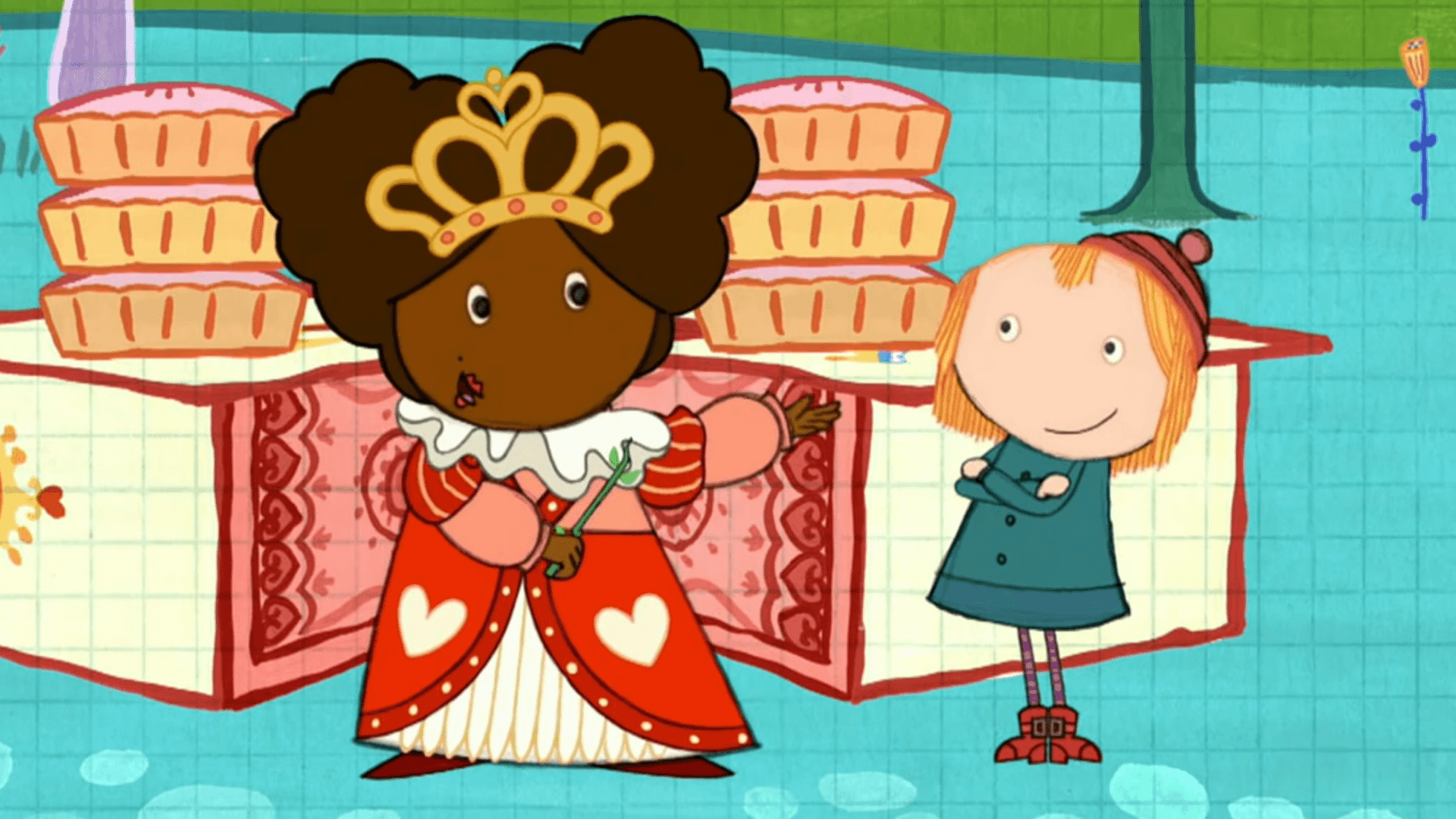 Peg and Cat find themselves in Wonderland.